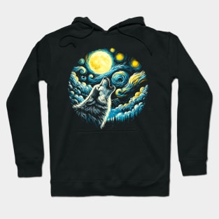 Starry Night Wolf Hoodie